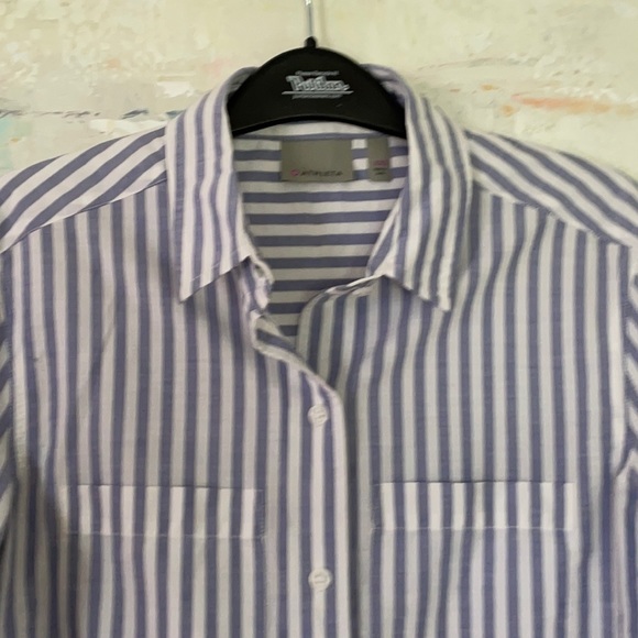 ATHLETA Blue & White Stripe Tunic Top Sz XXS EC! - Picture 2 of 9